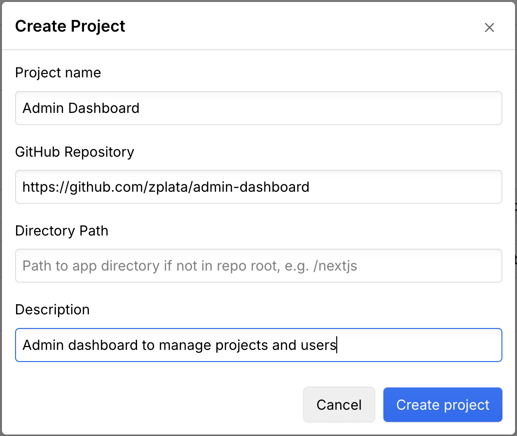 Webflow Cloud project creation