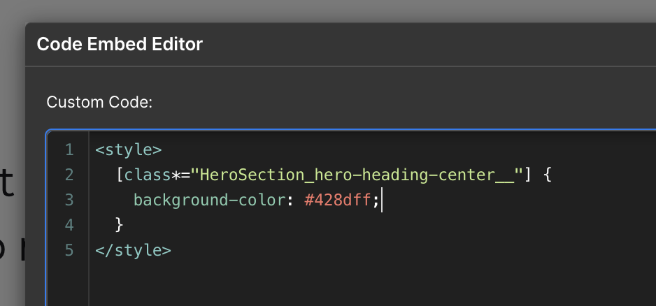 Custom CSS selector targeting