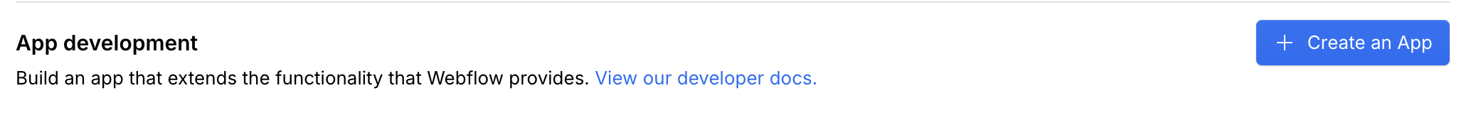 App Development section