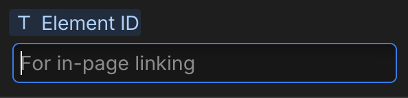 ID property in the Webflow panel