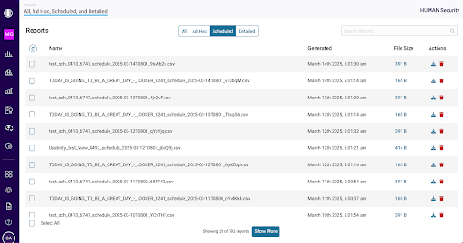 scheduled reports