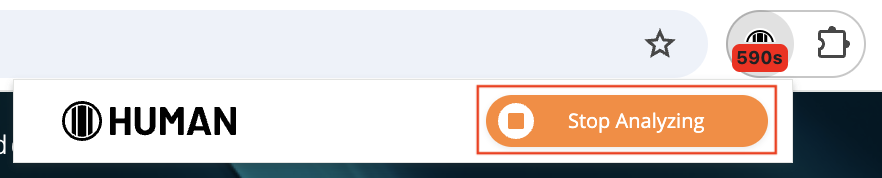 Click "Stop Analyzing" to stop the session early