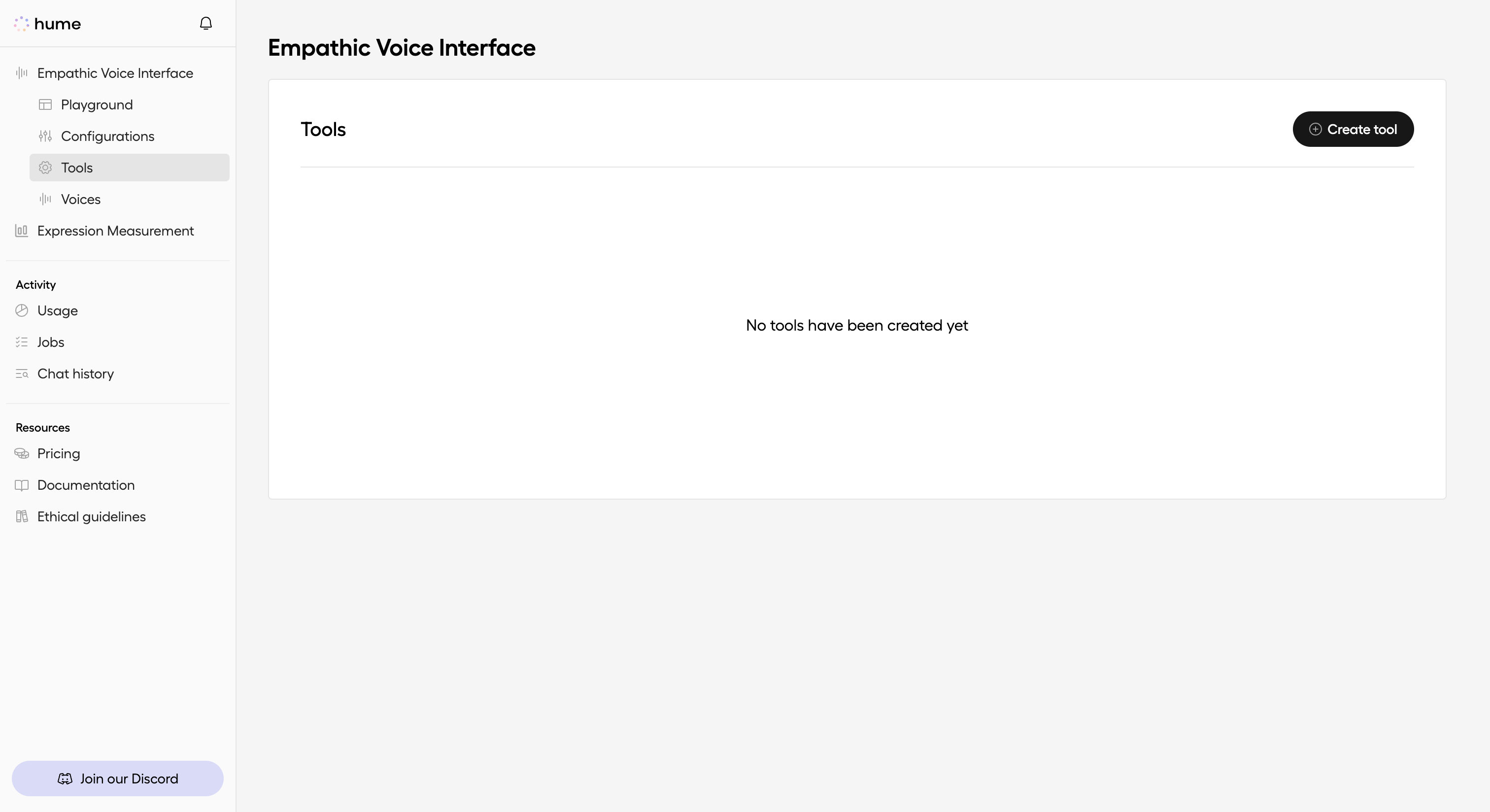 EVI Tools page