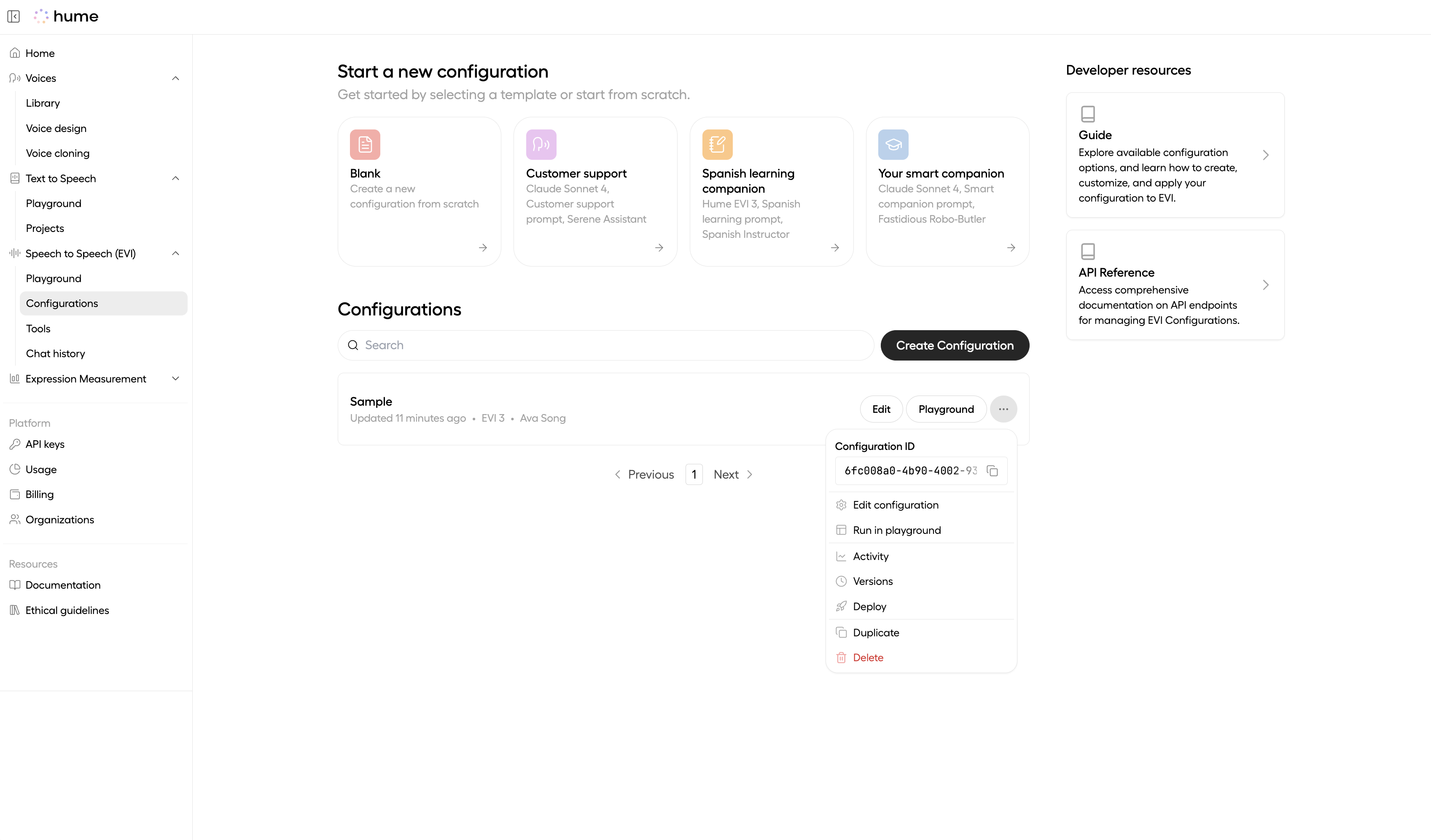 Configuration ID