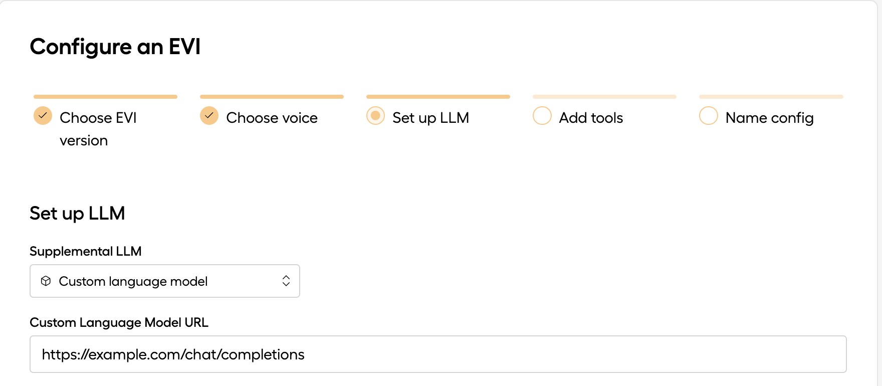 custom language model Configuration