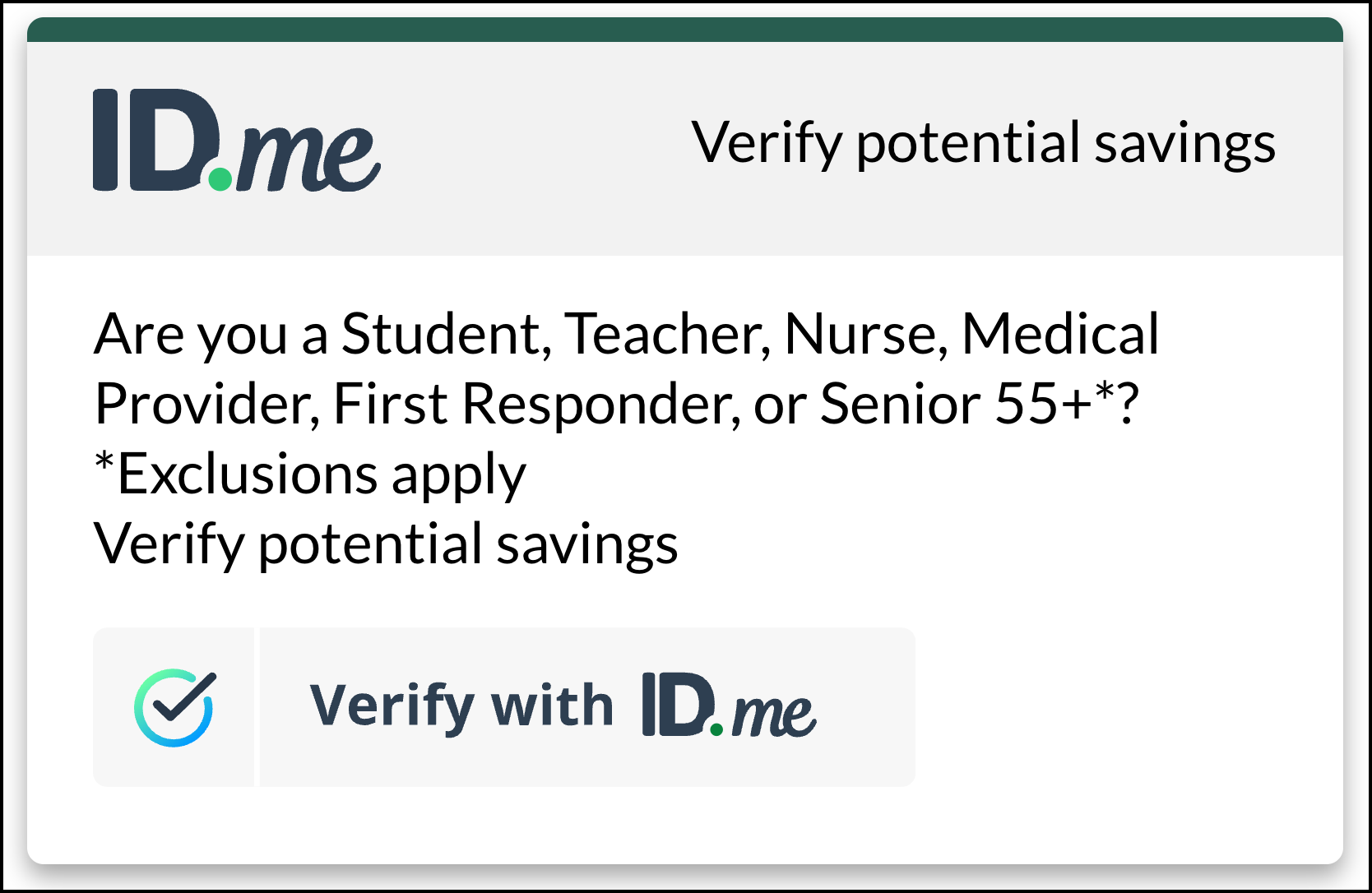 Image that shows how America's Tire incorporates ID.me to offer exclusive discounts to Military