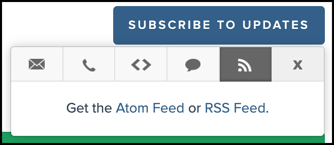Image showing how to subscribe via rss