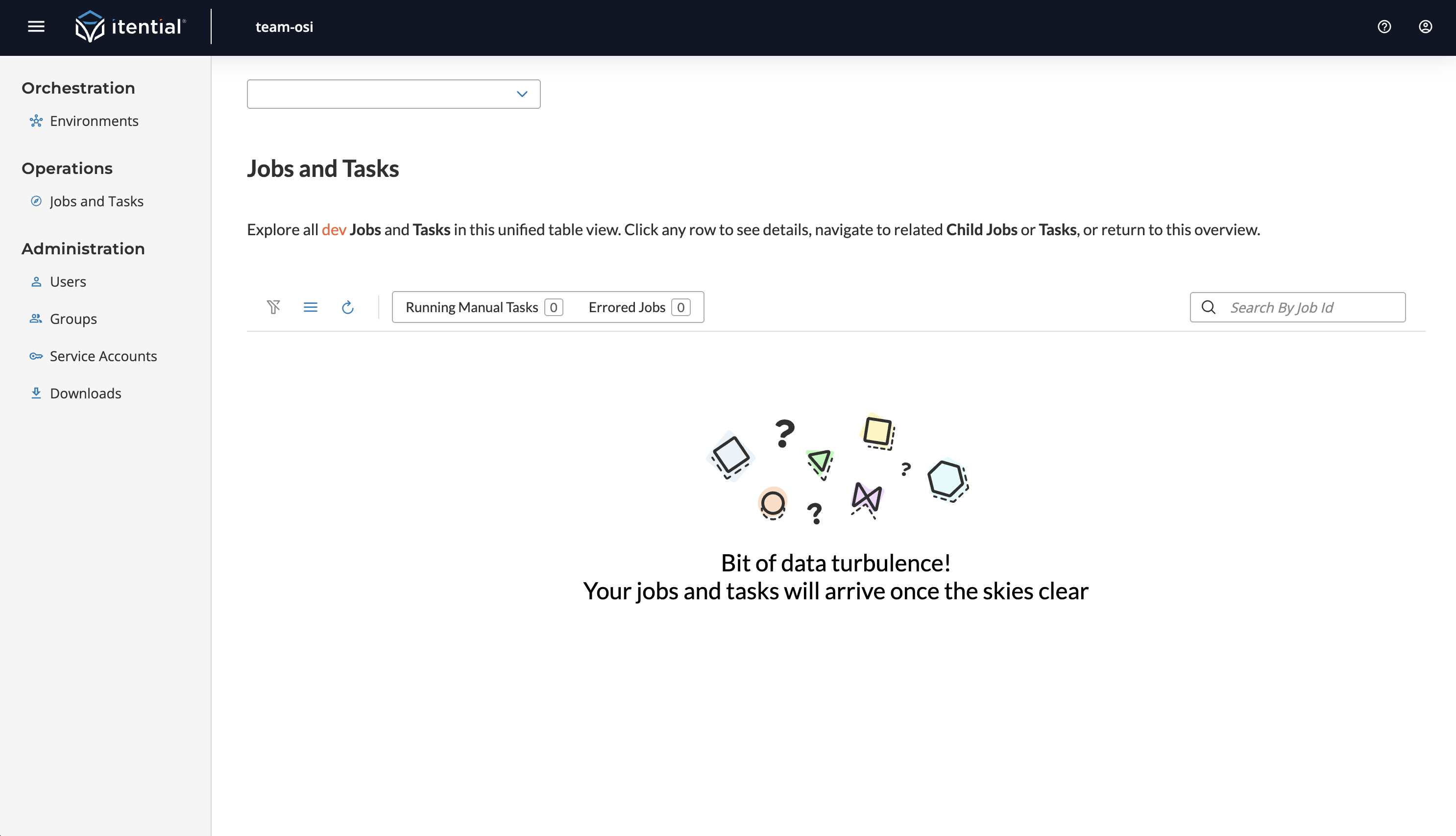 Data turbulence error message