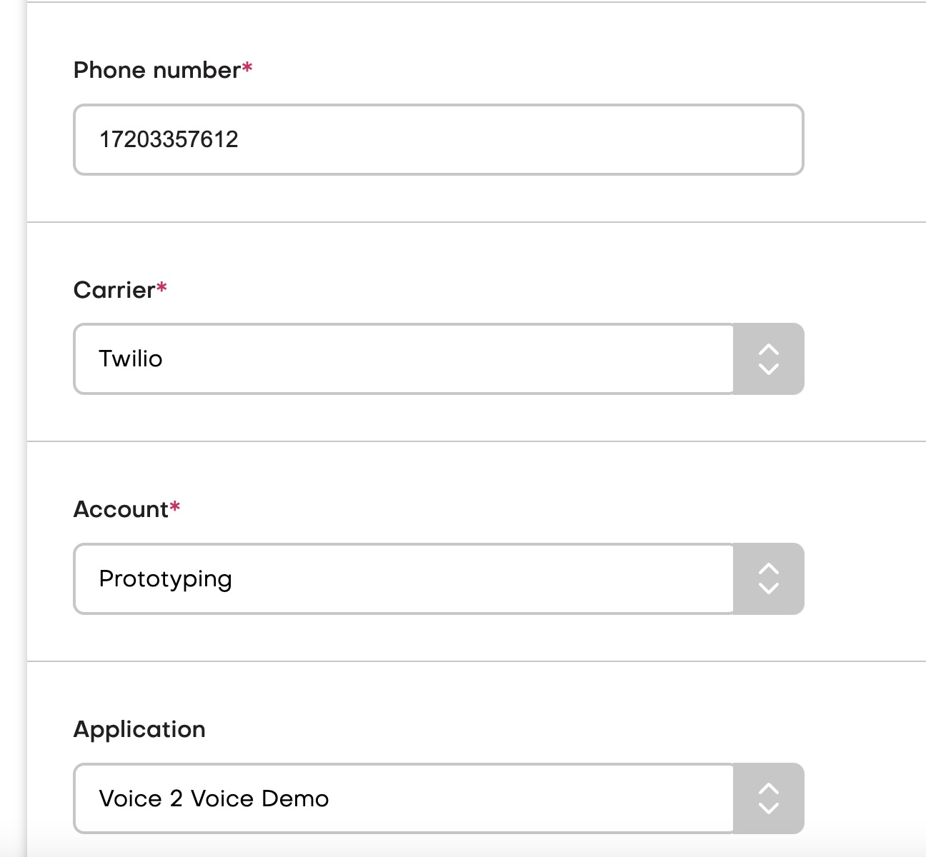 adding a phone number