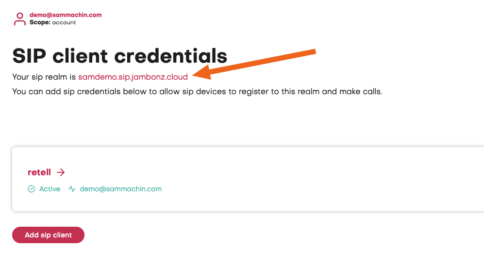 Create a client