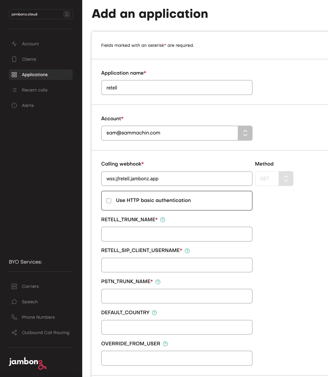 Setting the calling webhook