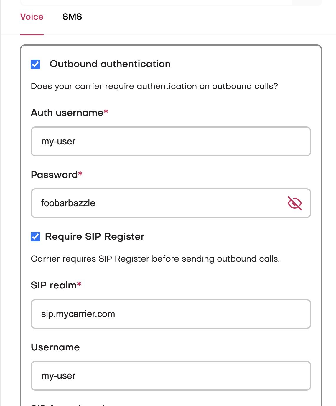 sip authentication