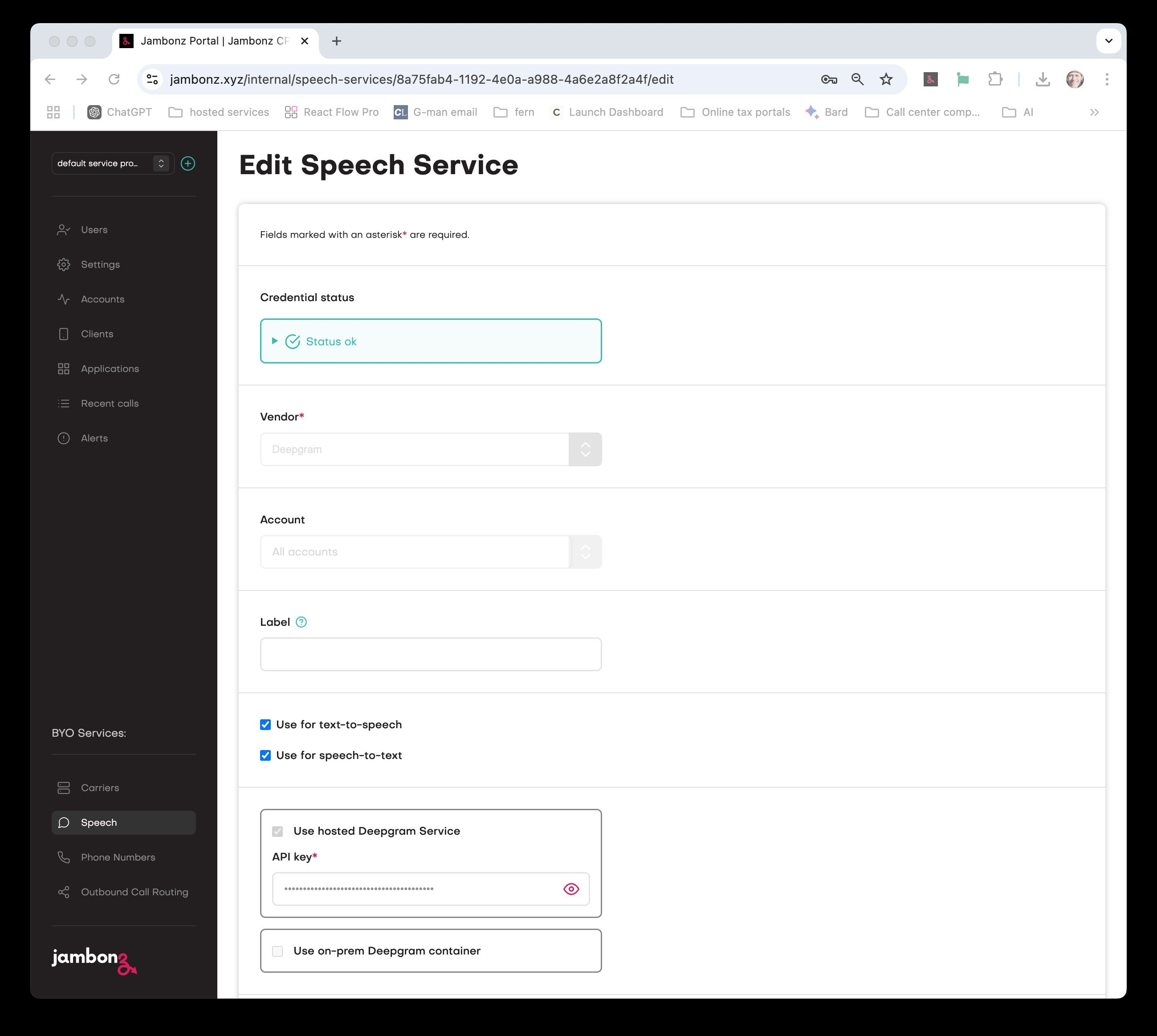 Provision speech engines