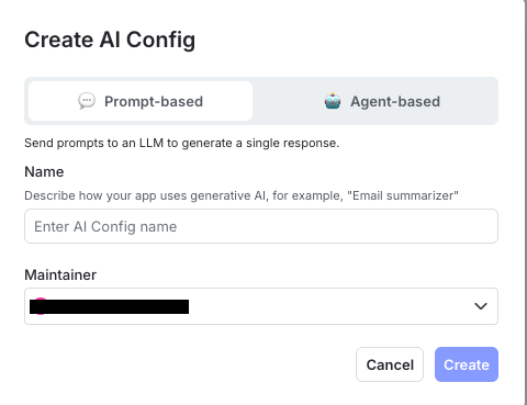 AgentControl config mode selection