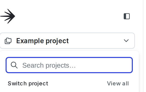 The project menu.
