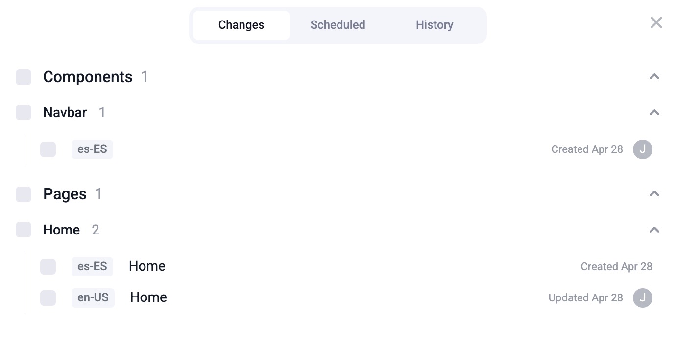 Publishing localized
content.