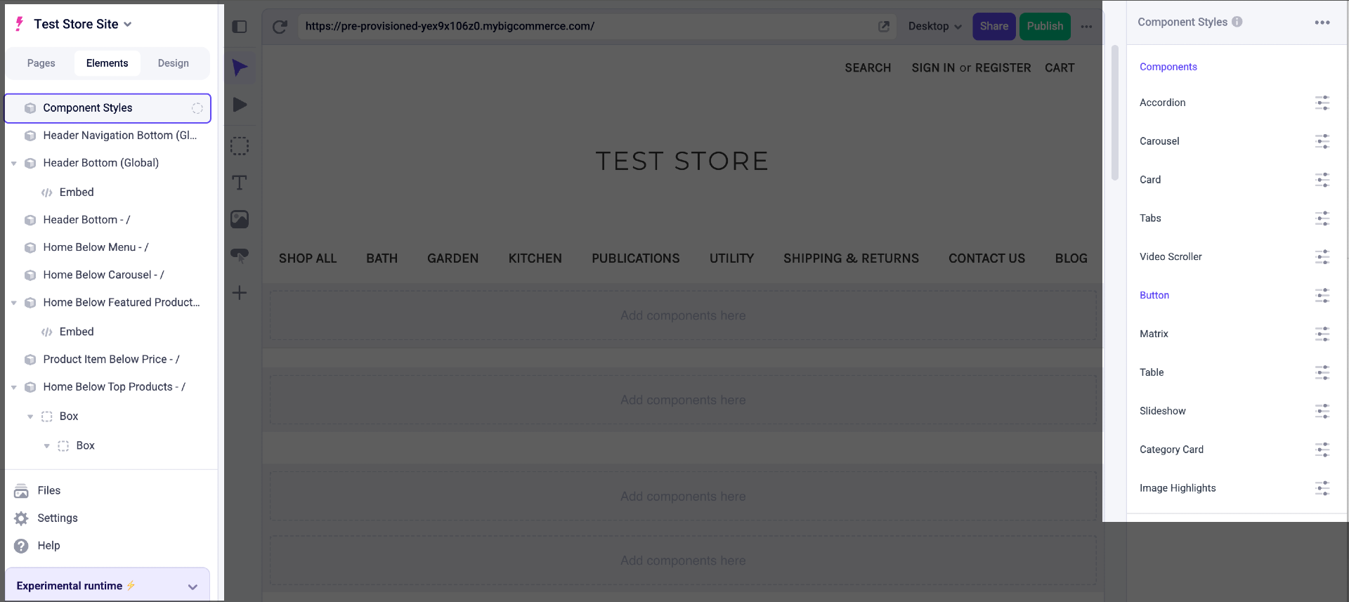 Component Styles in the Makeswift Visual Builder