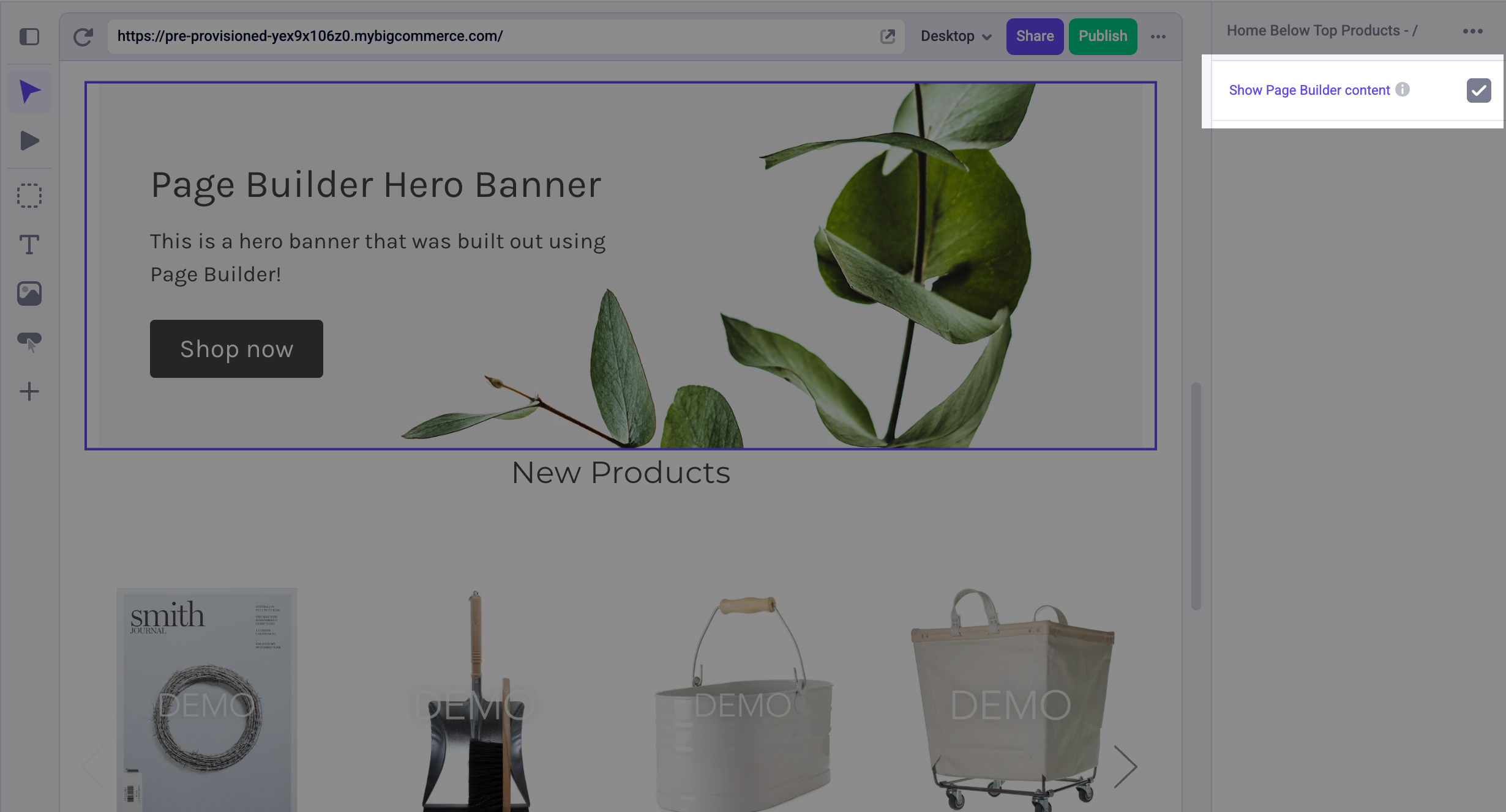 Swapping Page Builder content for a Makeswift slot