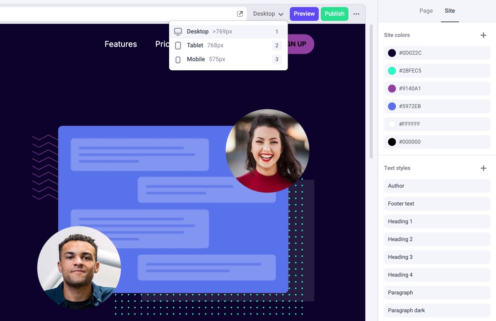  Global component edit
mode
