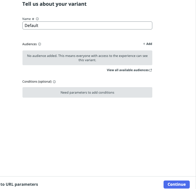 Click Default Variant