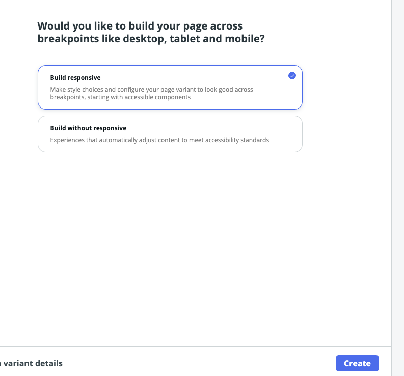 Build Responsive Option
