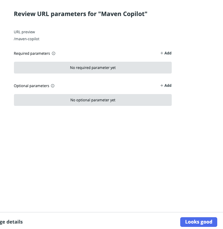 Review Component Parameters