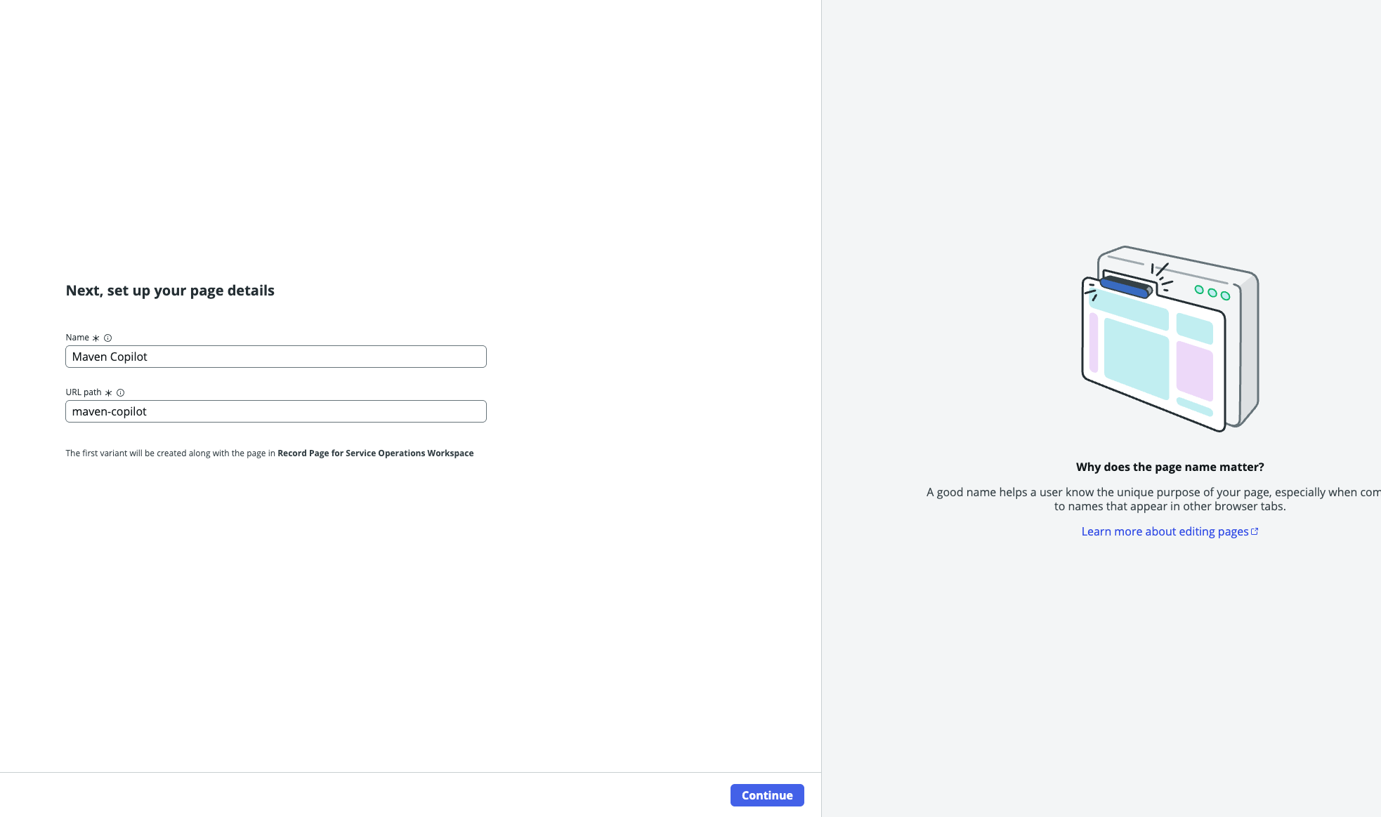 Maven Copilot Page Setup