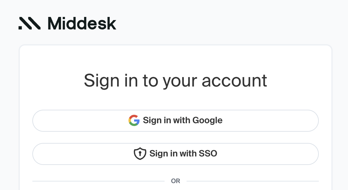 Select Sign in with SSO