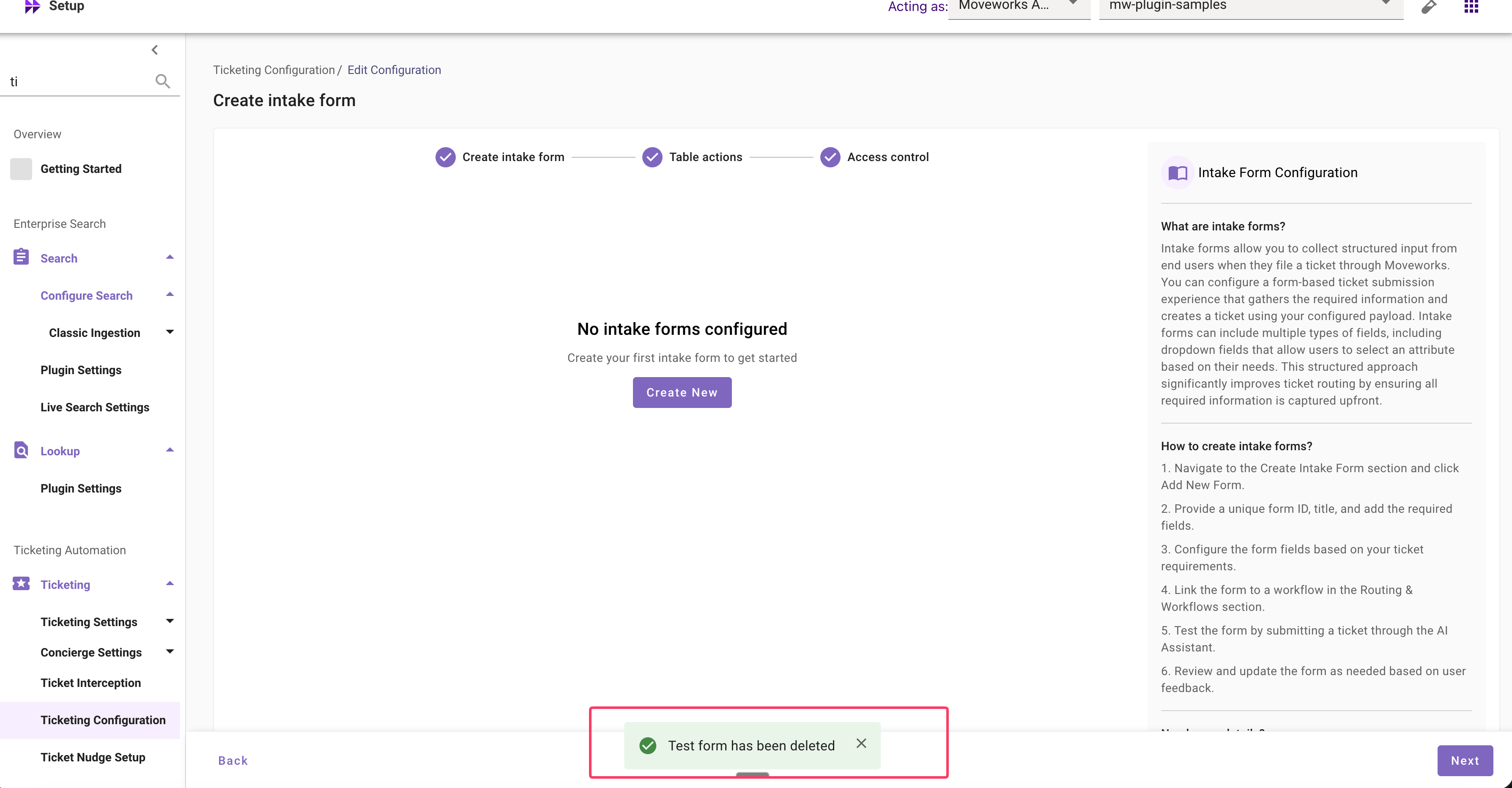 Form successfully deleted