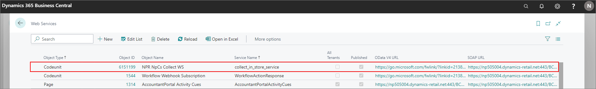 Click & Collect Web Service Example