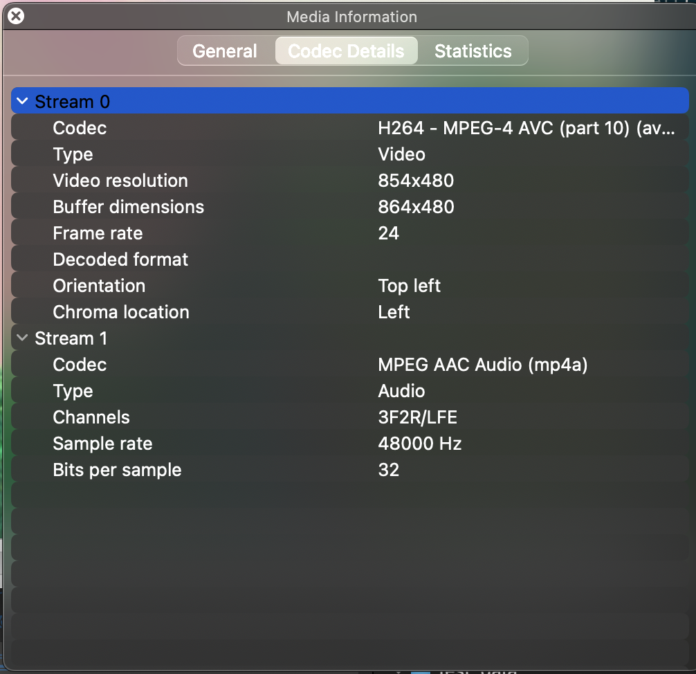 VLC Media Information