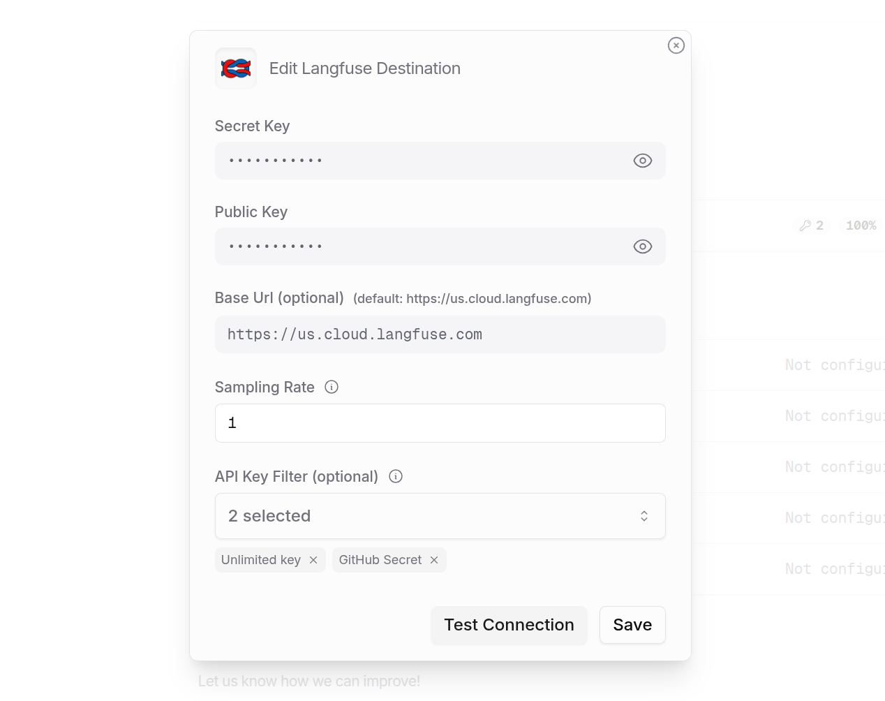 Langfuse Configuration