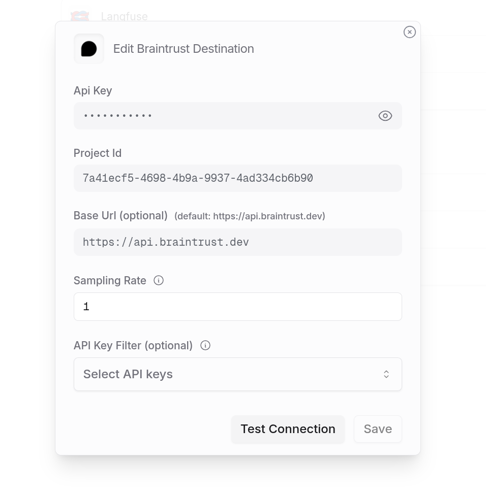 Braintrust Configuration