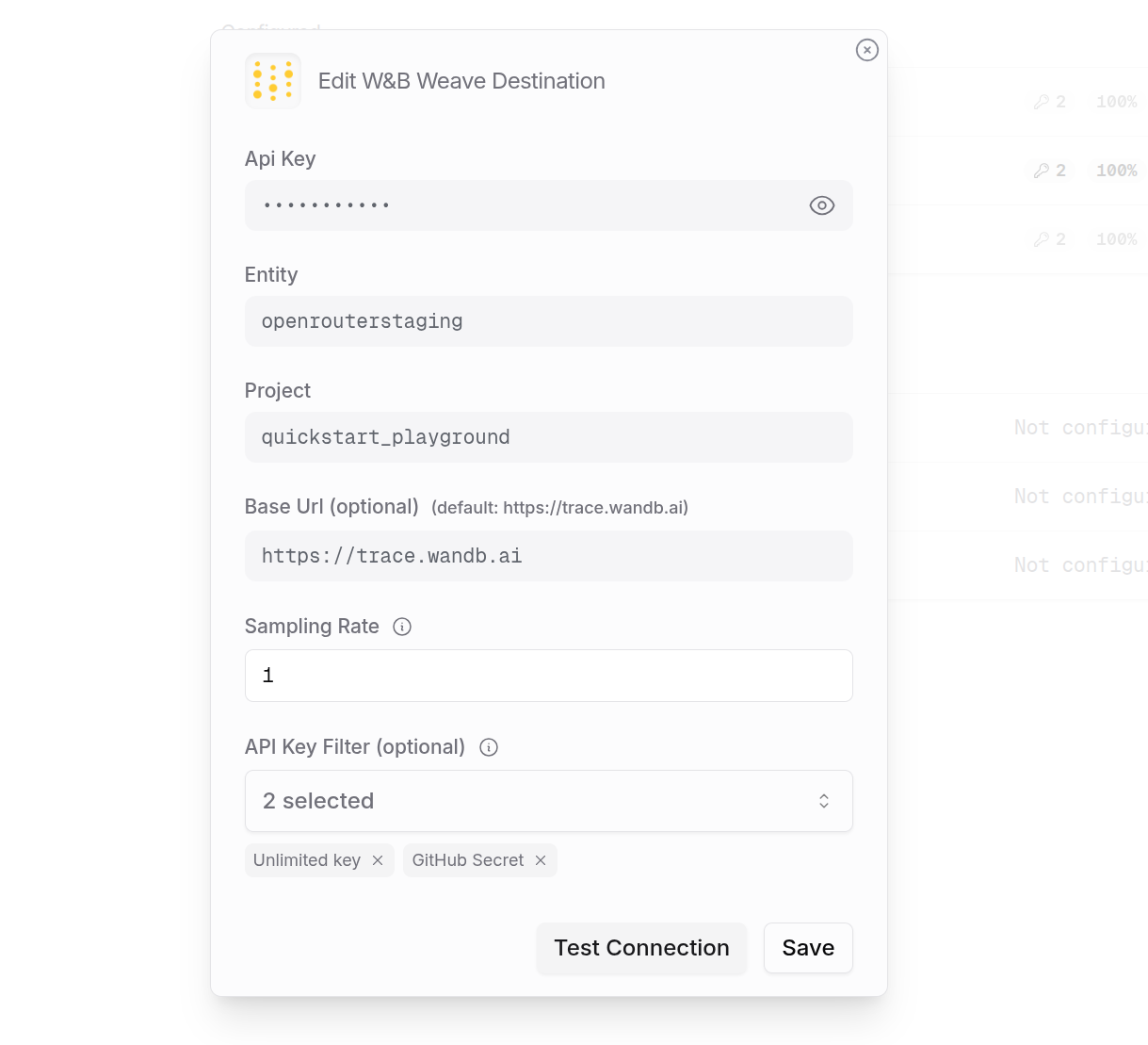 W&B Weave Configuration