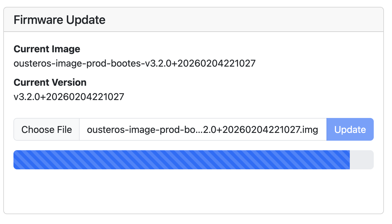 Firmware update upload in progress