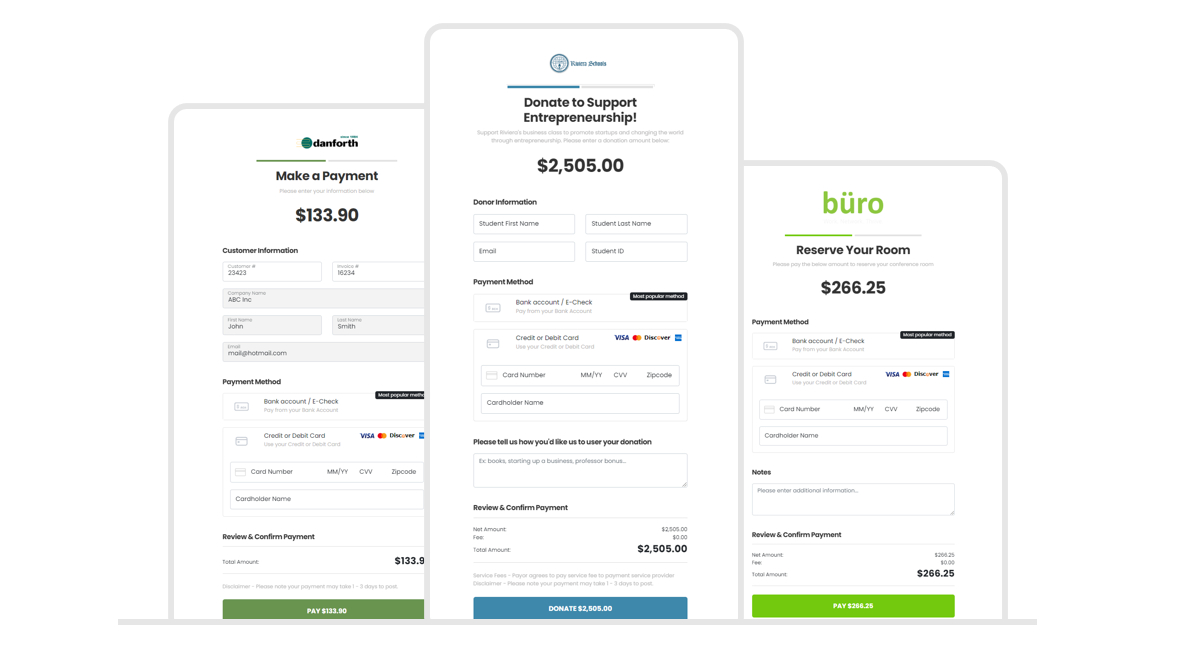 an image of example payment pages