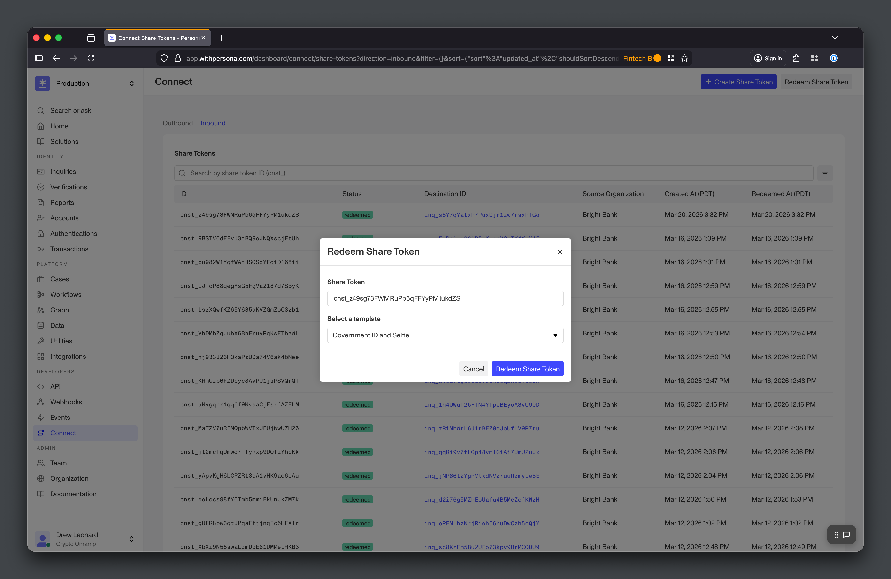 connect-redeem-share-token
