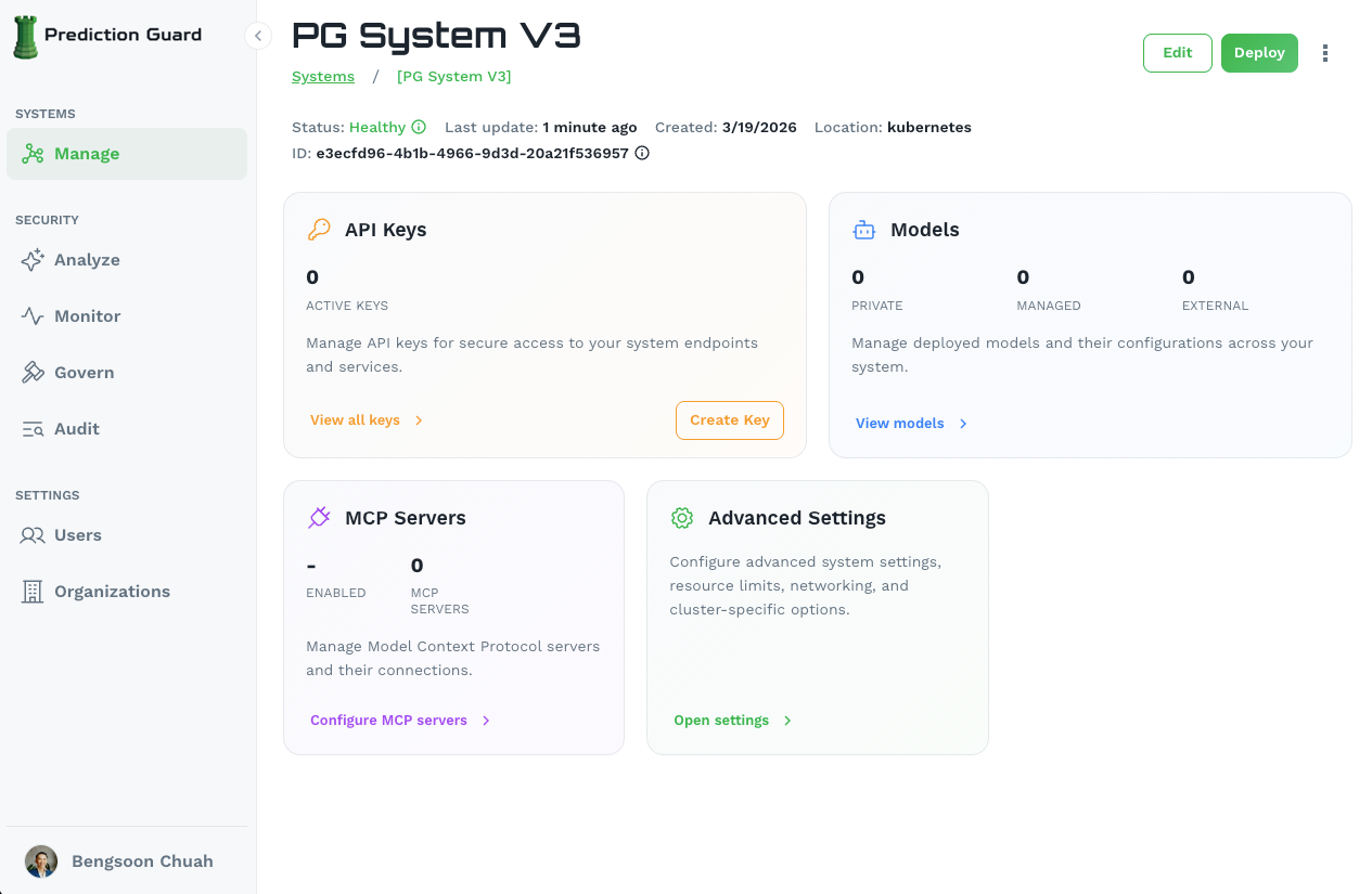 System Management Dashboard