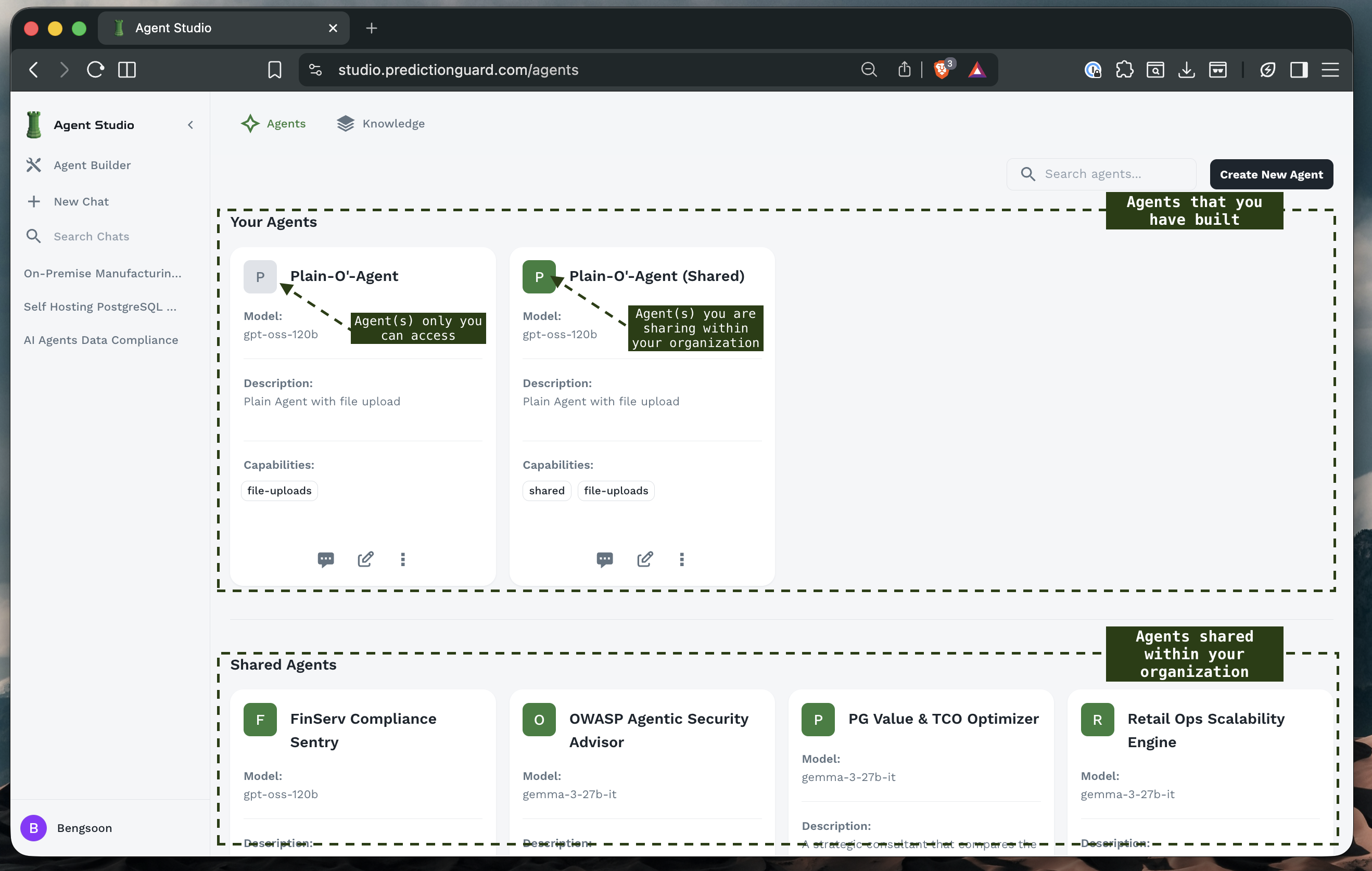 Agent Builder Screen