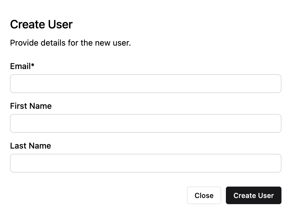 Creating a user