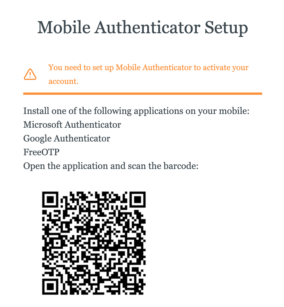 Auth.it prompting a user to set up an authenticator app