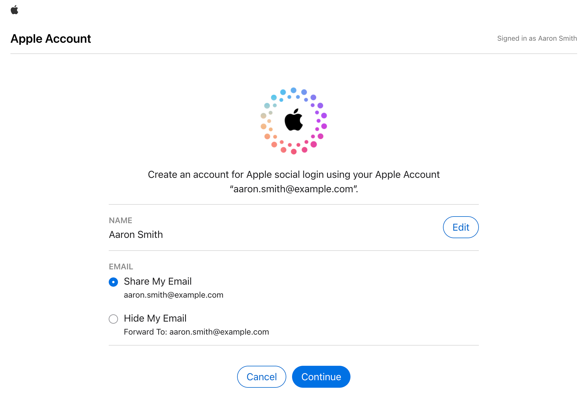 Apple's authorization flow