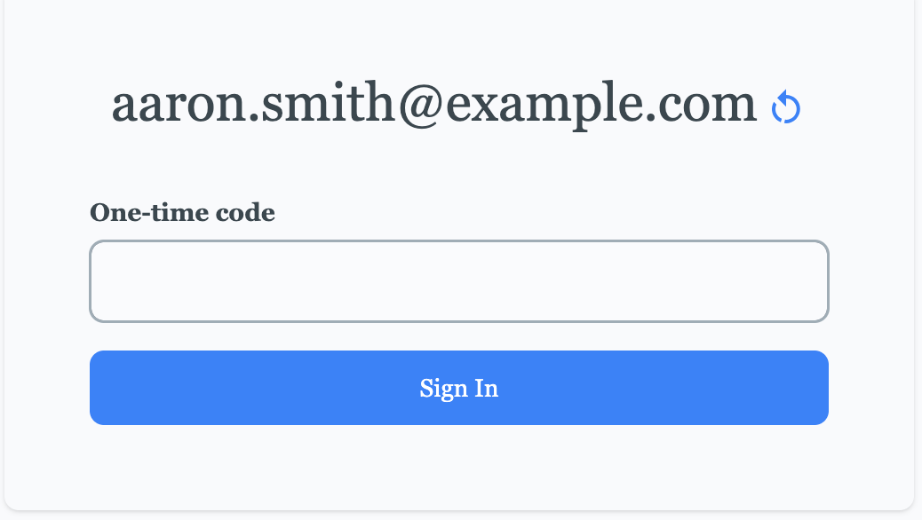 One-time code with app-based MFA