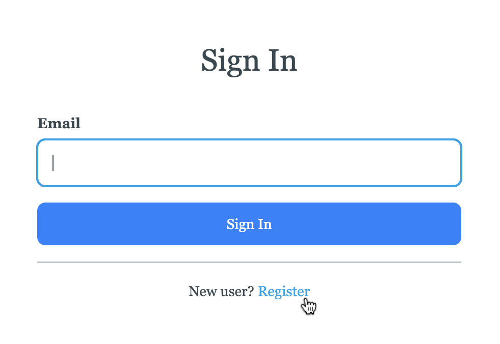 Self-registration link