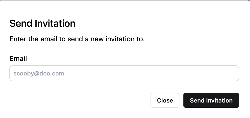 Sending an invitation