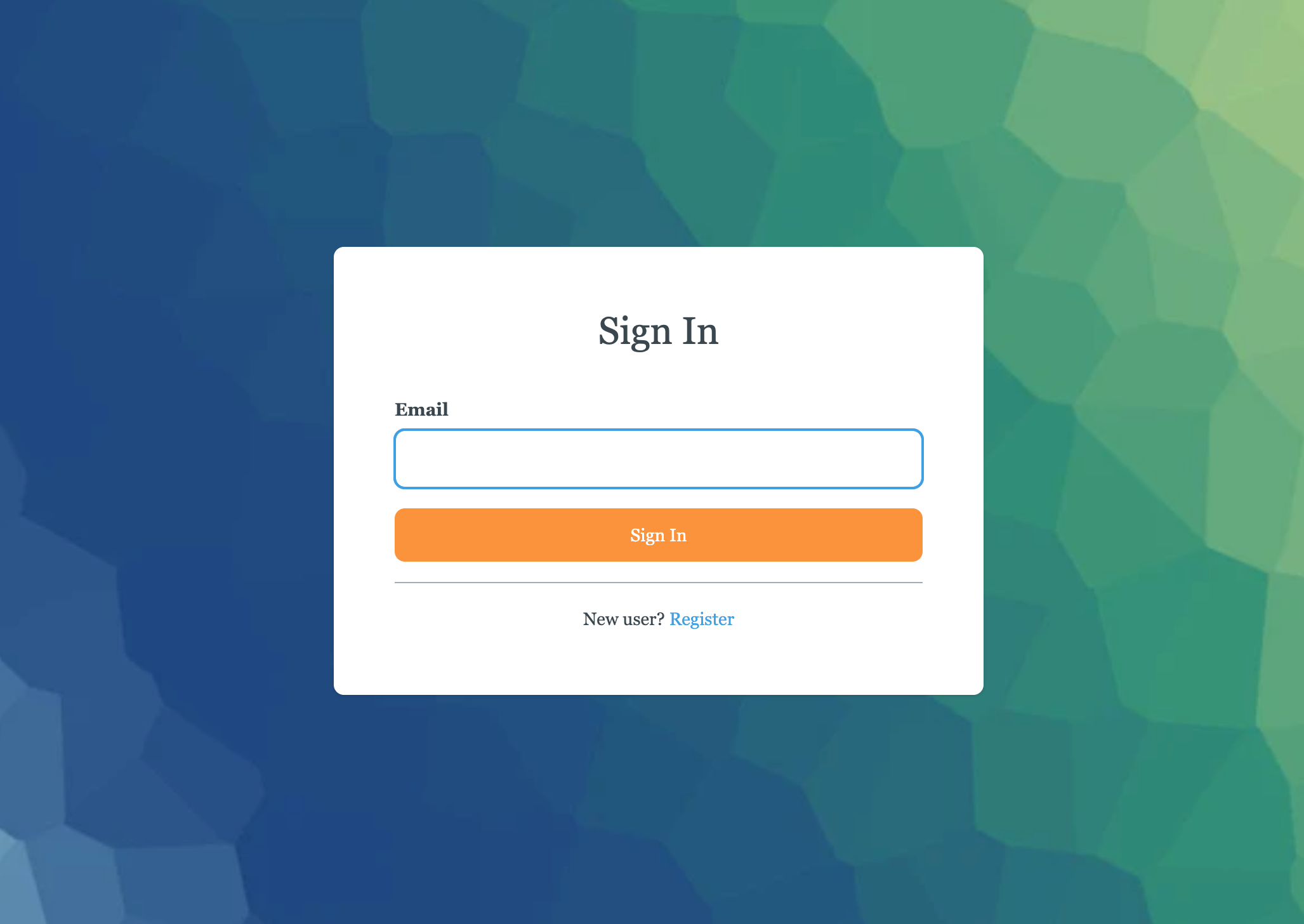 A login page with customized branding