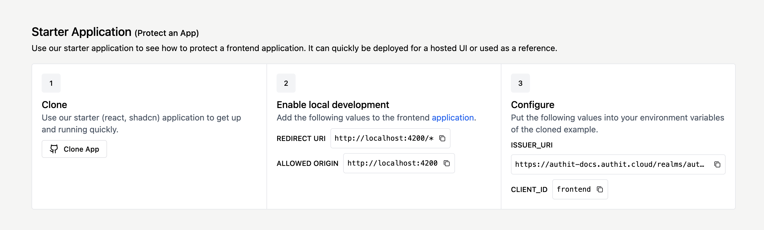 Setting up the sample application