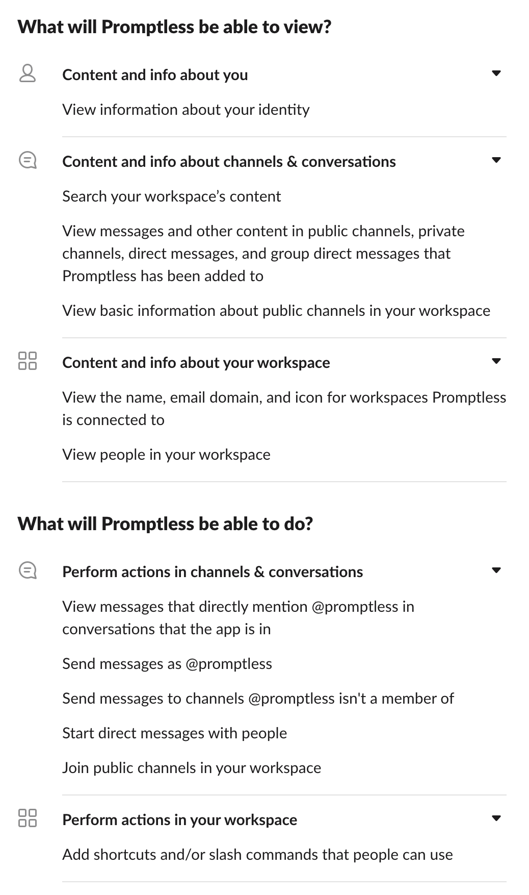 Slack Permissions