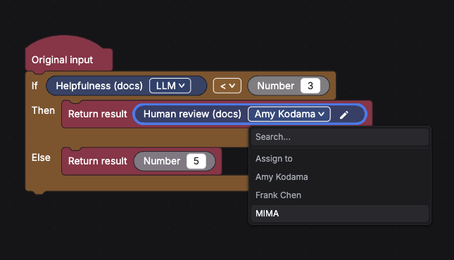 Assigning a human reviewer