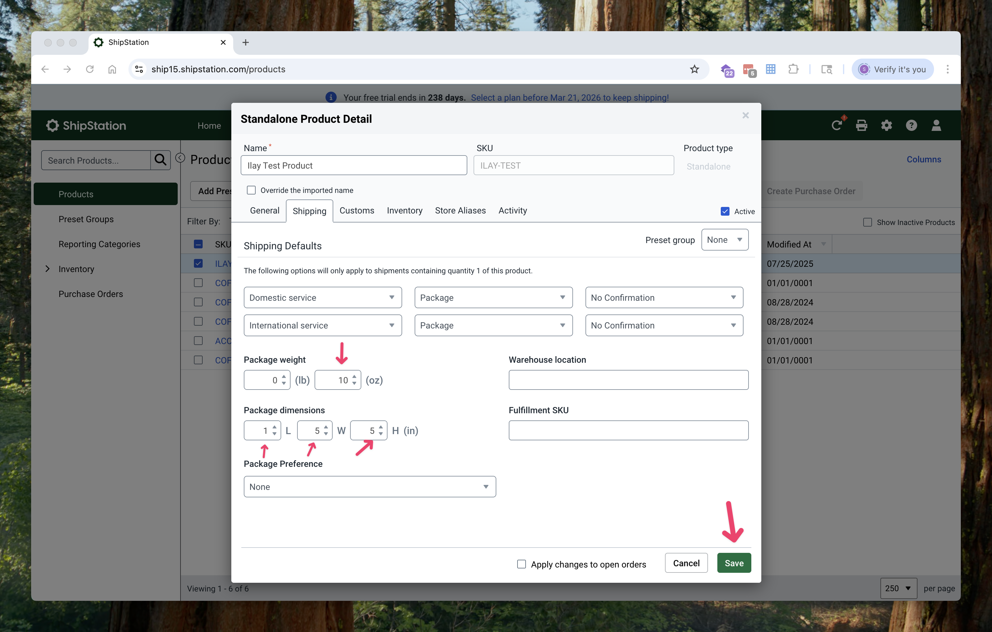 Shipstation Add Weight Dimensions Pn